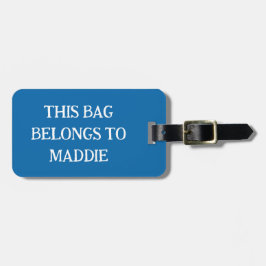 Deze tas is van Naam Gepersonaliseerde Bagage Tag Bagagelabel