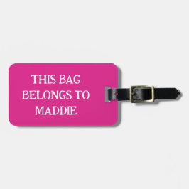 Deze tas is van Naam Gepersonaliseerde Bagage Tag Bagagelabel