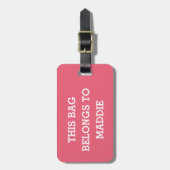 Deze tas is van naam Gepersonaliseerde bagagelabel (Voorkant verticaal)