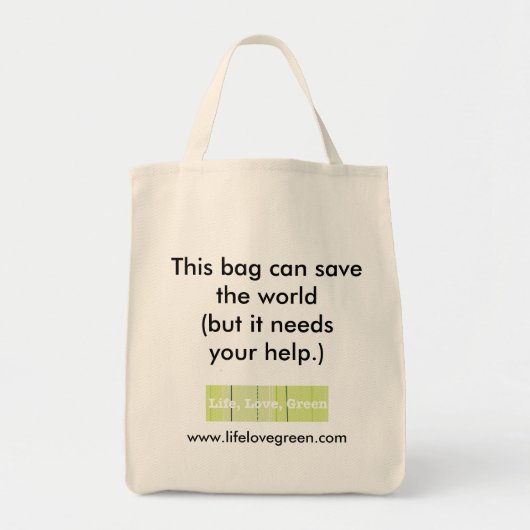 Deze tas kan de wereld redden... (Voorkant)