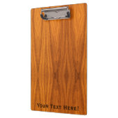 Deze Teak Wood Veneer Print personaliseren Klembord (Links)