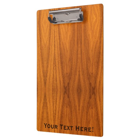 Deze Teak Wood Veneer Print personaliseren Klembord (Links)