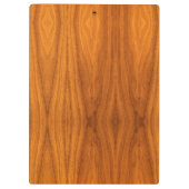 Deze Teak Wood Veneer Print personaliseren Klembord (Achterkant)