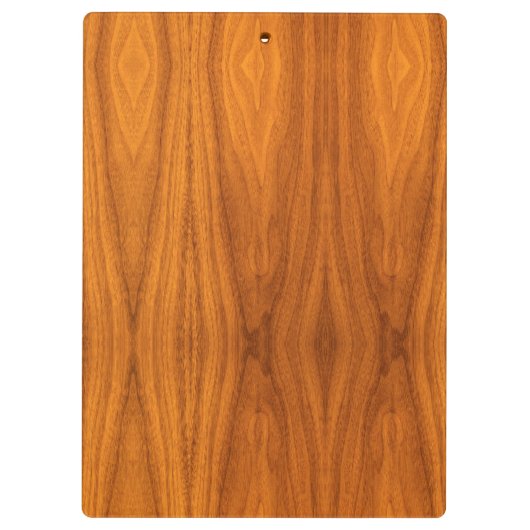 Deze Teak Wood Veneer Print personaliseren Klembord (Achterkant)