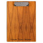 Deze Teak Wood Veneer Print personaliseren Klembord (Voorkant)