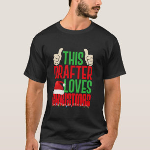 Deze tekenaar houdt van Kerstman Merry Xma T-shirt
