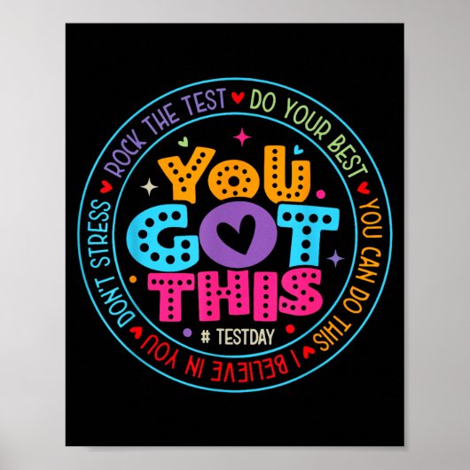 Deze Test Dag Staat Toetsing Leraar Staar Test Poster (Voorkant)
