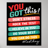 Deze Test Dag Staatstesting Leraar Staar Test Poster (Voorkant)