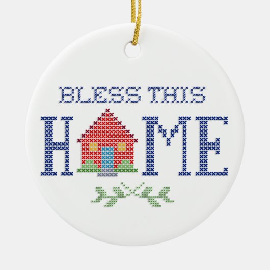 Deze thuisversiering zonder stroom keramisch ornament (Voorkant)