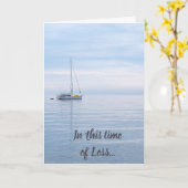 Deze Tijd van Verlies Schrift Comfort Zeilboot Kaart (Gele Bloem)