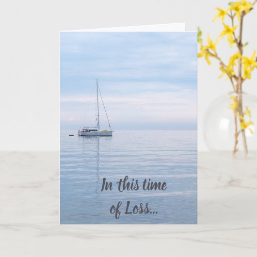 Deze Tijd van Verlies Schrift Comfort Zeilboot Kaart (Gele Bloem)