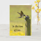 Deze Tijd van Verlies Schriftplaats Troost Zwaluw  Kaart (Gele Bloem)