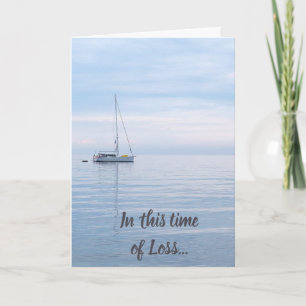 Deze tijd van Verliesde Schrift Comfort Sailboat Kaart