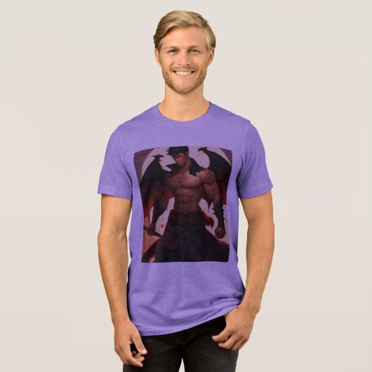 Deze titel legt het intense contrast van een duive Tri-Blend shirt (Voorkant volledig)
