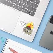 Deze toast is een fijne Sticker (Laptop met iPhone)