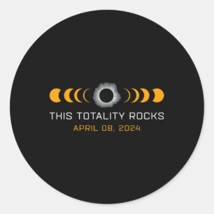 Deze totaliteit rockt grappige totale zonsverduist ronde sticker