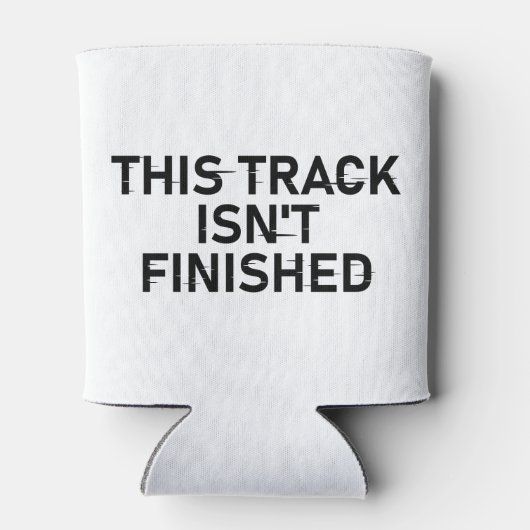 Deze track is nog niet af - Glitch Text Design Blikjeskoeler (Achterkant)