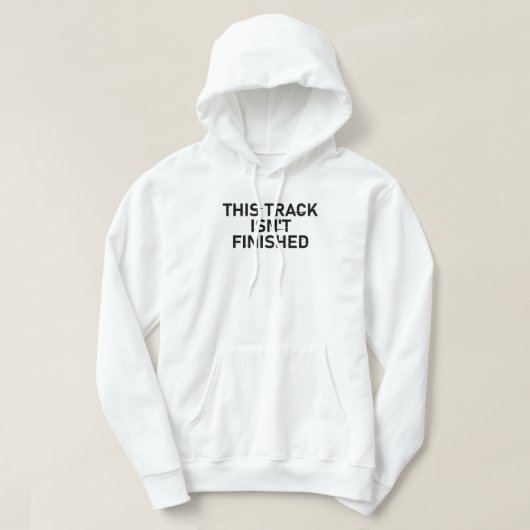 Deze track is nog niet af - Glitch Text Design Hoodie (Design voorkant)