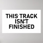 Deze track is nog niet af - Glitch Text Design Poster (Voorkant)