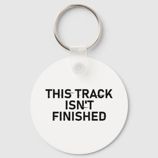 Deze track is nog niet af - Glitch Text Design Sleutelhanger (Voorkant)