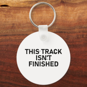 Deze track is nog niet af - Glitch Text Design Sleutelhanger