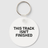 Deze track is nog niet af - Glitch Text Design Sleutelhanger (Achterkant)