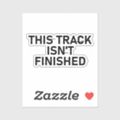 Deze track is nog niet af - Glitch Text Design Sticker (Vel)