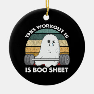 Deze training is Boot Sheet Gym Ghost Halloween Keramisch Ornament