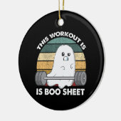 Deze training is Boot Sheet Gym Ghost Halloween Keramisch Ornament (Links)