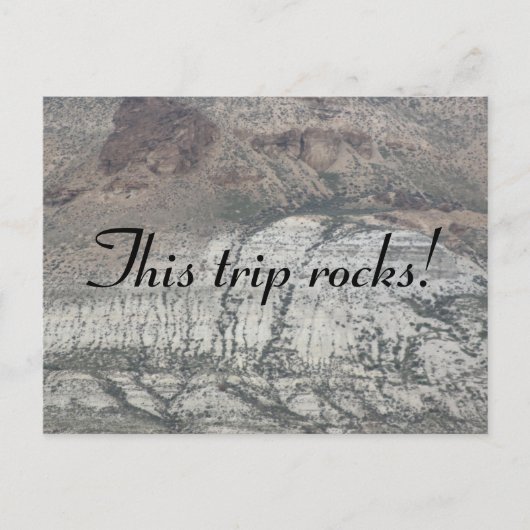 Deze Trip Rocks. Briefkaart (Voorkant)