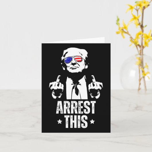 Deze Trump Fingers Pro Trump Kaart (Gele Bloem)