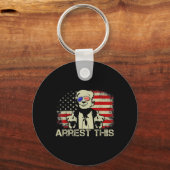Deze Trump Fingers Pro Trump Shirt Trump arrestere Sleutelhanger (Voorkant)