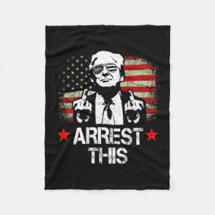 Deze Trump Middelvingers Pro Trump 2024 (op rug) Fleece Deken