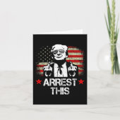 Deze Trump Middelvingers Pro Trump 2024 (op rug) Kaart (Voorkant)