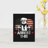 Deze Trump Middelvingers Pro Trump 2024 (op rug) Kaart (Gele Bloem)