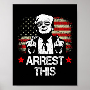 Deze Trump Middelvingers Pro Trump 2024 (op rug) Poster