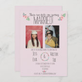 Deze twee kinderen gaan trouwen. kaart (Voorkant / Achterkant)