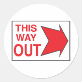 Deze uitweg teken Stickers (Voorkant)