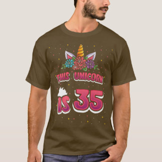 Deze Unicorn is 35 Dertigvijfjarig meisje 35th T-shirt