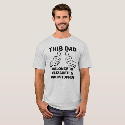 Deze vader behoort tot Aangepaste Kinder namen T-shirt (Voorkant volledig)