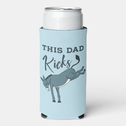 Deze vader die Donkey Funny Fathers Day heeft gesl Seltzer Blikjeskoeler (Seltzer Voorkant)