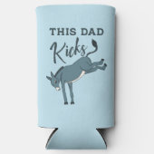 Deze vader die Donkey Funny Fathers Day heeft gesl Seltzer Blikjeskoeler (Voorkant)