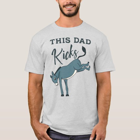 Deze vader die Donkey Funny Fathers Day heeft gesl T-shirt (Voorkant)