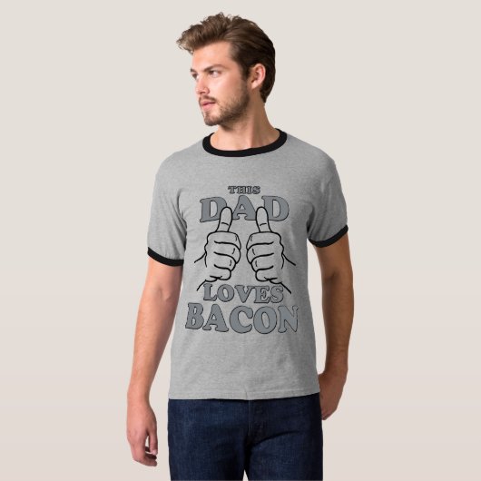 Deze vader houdt van BACON T-shirt (Voorkant volledig)