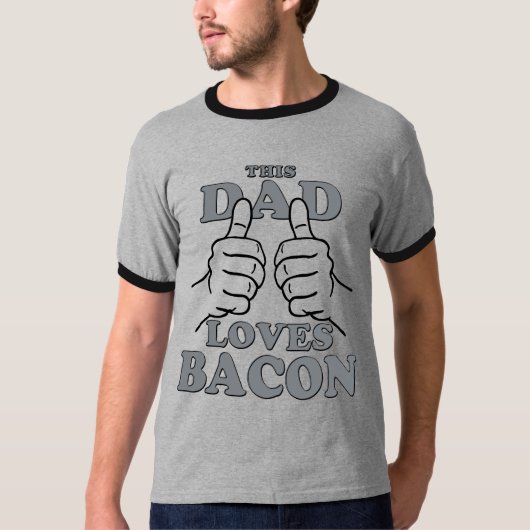Deze vader houdt van BACON T-shirt (Voorkant)