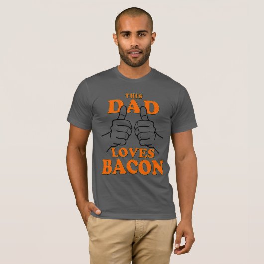 Deze vader houdt van BACON T-shirt (Voorkant volledig)