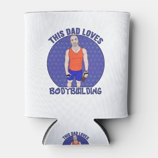 Deze vader houdt van Bodybuilding Blikjeskoeler (Voorkant)