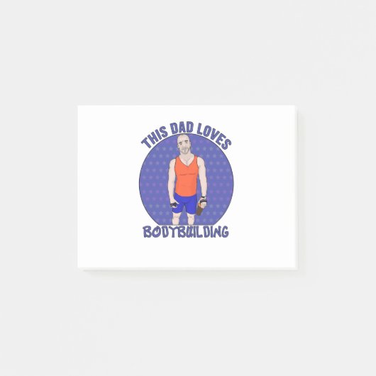 Deze vader houdt van Bodybuilding Post-it® Notes (Voorkant)