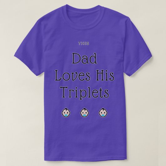 Deze vader houdt van zijn drieling 1 t-shirt (Design voorkant)