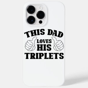 Deze vader houdt van zijn Triplets - Gift for Dad Case-Mate iPhone 14 Pro Max Hoesje